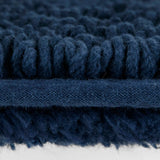 100% Cotton Tufted 3000 Gsm Reversible Bath Rug, Navy