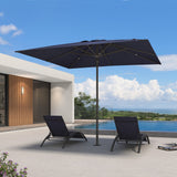 PURPLE LEAF Luxury Market Umbrella 1.9"/2.4"/3.1" Pole Commercial Hydraulic Semi-Automatic Umbrella