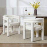 Lara 24" Dining Chair Upholstered Armchair with Back