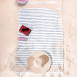 4 Packed Terry Peshtemal and Premium Beach Towel, Mediterranean Cotton Turkish Peshtemals, 35" x 60", Modern & Traditional Turkish Bath Towels