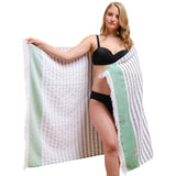 4 Packed Terry Peshtemal and Premium Beach Towel, Mediterranean Cotton Turkish Peshtemals, 35" x 60", Modern & Traditional Turkish Bath Towels