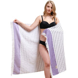 4 Packed Terry Peshtemal and Premium Beach Towel, Mediterranean Cotton Turkish Peshtemals, 35" x 60", Modern & Traditional Turkish Bath Towels
