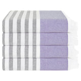 4 Packed Terry Peshtemal and Premium Beach Towel, Mediterranean Cotton Turkish Peshtemals, 35" x 60", Modern & Traditional Turkish Bath Towels