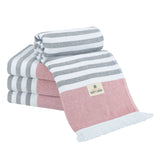 4 Packed Terry Peshtemal and Premium Beach Towel, Mediterranean Cotton Turkish Peshtemals, 35" x 60", Modern & Traditional Turkish Bath Towels