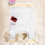 4 Packed Terry Peshtemal and Premium Beach Towel, Mediterranean Cotton Turkish Peshtemals, 35" x 60", Modern & Traditional Turkish Bath Towels