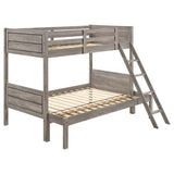 Ryder Wood Twin Over Full Bunk Bed Weathered Taupe