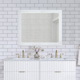 Monad Glass Contemporary Mirror - Elegant Birch Wood Design, Perfect for Any Room or Vanity Setup