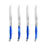 French Home Laguiole Steak Knives, Set of 4, Blue Marble