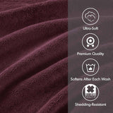 Antibacterial Spa-Like 8-Piece Bathroom Towel Set, Burgundy