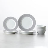 Ornament Black 12pc Dinnerware Set