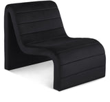 Ivy Velvet Accent Chair - Stylish Curved Design with Channel Tufting for Ultimate Comfort and Relaxation