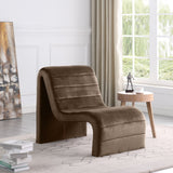 Ivy Velvet Accent Chair - Stylish Curved Design with Channel Tufting for Ultimate Comfort and Relaxation