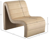 Ivy Velvet Accent Chair - Stylish Curved Design with Channel Tufting for Ultimate Comfort and Relaxation