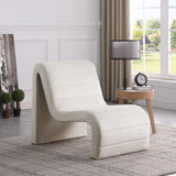 Ivy Velvet Accent Chair - Stylish Curved Design with Channel Tufting for Ultimate Comfort and Relaxation