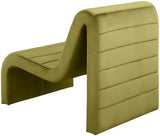 Ivy Velvet Accent Chair - Stylish Curved Design with Channel Tufting for Ultimate Comfort and Relaxation