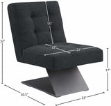 Zeal Accent Chair - Stylish Boucle Upholstered Design with Sturdy Matte Black Metal Base for Comfort
