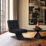 Zeal Accent Chair - Stylish Boucle Upholstered Design with Sturdy Matte Black Metal Base for Comfort