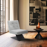 Zeal Accent Chair - Stylish Boucle Upholstered Design with Sturdy Matte Black Metal Base for Comfort