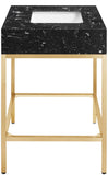 Marmo Contemporary Bathroom Vanity with Elegant Artificial Marble and Stylish Stainless Steel Base