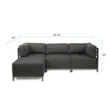 Axis 4pc Sectional Sterling Charcoal Titanium Frame