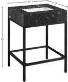 Marmo Contemporary Bathroom Vanity with Elegant Artificial Marble and Stylish Stainless Steel Base