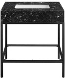 Marmo Contemporary Bathroom Vanity with Elegant Artificial Marble and Stylish Stainless Steel Base