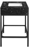 Marmo Contemporary Bathroom Vanity with Elegant Artificial Marble and Stylish Stainless Steel Base