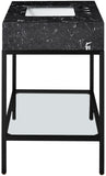 Marmo Contemporary Bathroom Vanity with Elegant Artificial Marble and Stylish Stainless Steel Base