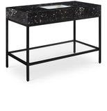 Marmo Contemporary Bathroom Vanity with Elegant Artificial Marble and Stylish Stainless Steel Base