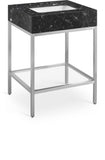Marmo Contemporary Bathroom Vanity with Elegant Artificial Marble and Stylish Stainless Steel Base
