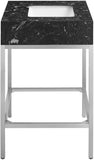 Marmo Contemporary Bathroom Vanity with Elegant Artificial Marble and Stylish Stainless Steel Base