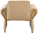 Fleurette Velvet Accent Chair - Cozy Contemporary Design with Curved Arms for Ultimate Relaxation