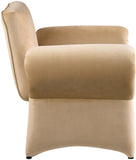 Fleurette Velvet Accent Chair - Cozy Contemporary Design with Curved Arms for Ultimate Relaxation