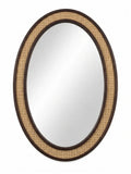Raffea Oval Tan Accent Mirror