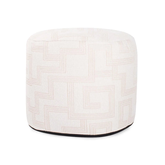 Indoor/Outdoor Pouf Tall Syros Natural