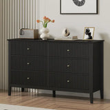 Wholesale Kiss the Water White Dresser Fluted 6 Drawer Dresser