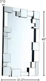 Jade Glass Modern Geometric Mirror - Stunning Contemporary Design for Stylish Home Decor & Elegance