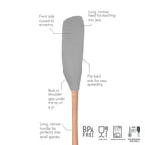 Flex-Core® Silicone and Wood Jar Scraper