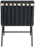 Burke Vegan Leather Accent Chair - Casual Comfort with Armless Design and Stylish Metal Frame