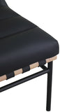 Burke Vegan Leather Accent Chair - Casual Comfort with Armless Design and Stylish Metal Frame
