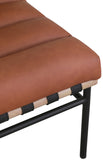 Burke Vegan Leather Accent Chair - Casual Comfort with Armless Design and Stylish Metal Frame