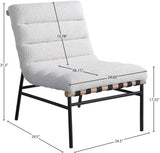 Burke Vegan Leather Accent Chair - Casual Comfort with Armless Design and Stylish Metal Frame
