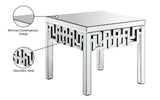 Aria Mirrored Contemporary End Table with Geometric Frame – Stylish Accent for Modern Spaces