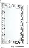 Aria Glass Oversized Geometric Mirror – Stunning Contemporary Design for Entryway and Foyer Decor