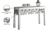 Aria Glass Console Table - Stylish Mirrored Design with Geometric Frame for Contemporary Spaces