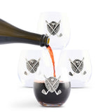 Golf Stemless Wine Glasses - Set of 4