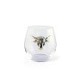 Longhorn Stemless Wine Glasses - Set of 4