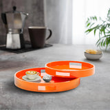 Saint Tropez Round Tray Set of 2 - Orange