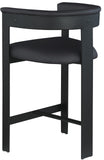 Romeo Counter Stool Set of 2 - Modern Vegan Leather Design for Stylish Kitchen or Bar Seating
