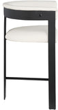Romeo Counter Stool Set of 2 - Modern Vegan Leather Design for Stylish Kitchen or Bar Seating